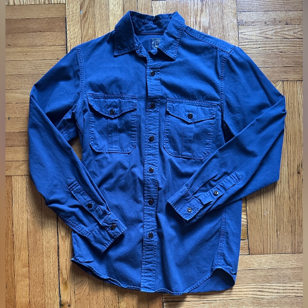 J. Crew Men’s Blue Button-Up Work Shirt